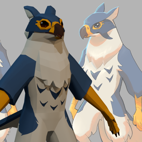 Falcon Girl 3D Model